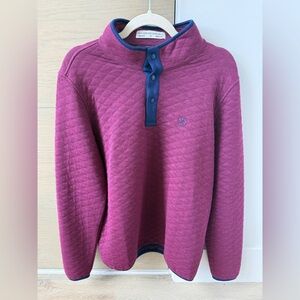 Holderness & Bourne Purple Quilted Pullover Mens Medium SFGC Golf